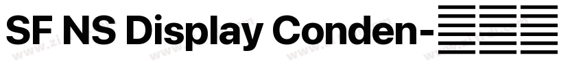 SF NS Display Conden字体转换
